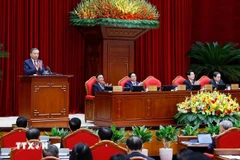 Le 14ᵉ Plénum du Parti communiste du Vietnam (PCV) du 13ᵉ mandat s’est solennellement ouvert dans la matinée du 5 novembre à Hanoï, sous la présidence du secrétaire général du Comité central du PCV, Tô Lâm. Photo : VNA