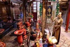 La Maison du Patrimoine, située au 87, rue Ma May, présente le quotidien d’une famille hanoïenne d’autrefois. Photo :VNA