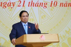 Le Premier ministre Pham Minh Chinh s'exprime. Photo: VNA