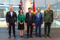 Des délégués vietnamiens et australiens participent au Dialogue stratégique Vietnam-Australie sur la diplomatie et la défense. Photo: ministère des Affaires étrangères