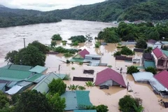 De fortes pluies ont provoqué de graves inondations dans la commune de Muong Xen, province de Nghê An. Photo : plo.vn