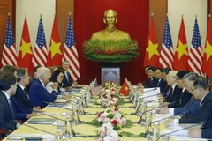 L'entretien entre le secrétaire général du PCV Nguyên Phu Trong et le président américain Joe Biden, qui se sont tenus dans l'après-midi du 10 septembre 2023 à Hanoï, ont donné lieu à de nombreux résultats positifs. Photo : Tri Dung - VNA