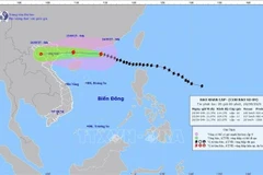 Trajectoire du typhon Ragasa à 4 h du matin le 24 septembre. Photo : VNA