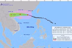 Trajectoire du typhon Ragasa à 4 h du matin le 24 septembre. Photo : VNA