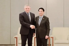 Le président vietnamien Luong Cuong (droite) et le Premier ministre slovaque, Robert Fico. Photo: VNA