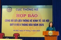 Nguyên Thi Huong, directrice de l'ONS, affirme que la situation mondiale évolue de manière complexe et imprévisible au premier semestre. Photo : VietnamPlus