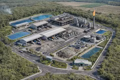 Photo d'illustration: Vue en perspective d'une usine de traitement des déchets à Tay Ninh.