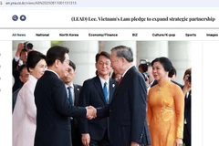 Article publié sur le site de l'agence de presse Yonhap le 11 août 2025 concernant la rencontre entre le secrétaire général To Lam et le président sud-coréen Lee Jae Myung. Photo : capture de l'écran