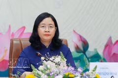 Bui Thi Minh Hoai, membre du Bureau politique, secrétaire du Comité central du Parti et présidente du Comité central du Front de la Patrie du Vietnam. Photo : VNA