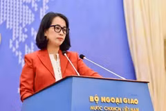 La porte-parole du ministère des Affaires étrangères, Pham Thu Hang. 
