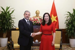 La vice-ministre des Affaires étrangères Lê Thi Thu Hang et Valentino Valentini, vice-ministre italien des Entreprises et du Made in Italy. Photo: VNA