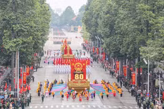 Répétition générale du défilé de la Fête nationale. Photo : VNA 