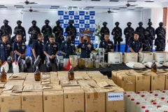 Une conférence de presse sur l’opération de lutte contre le trafic de drogue, le 17 septembre 2025. Photo : Malay Mail