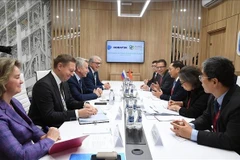 Le vice-Premier ministre Bùi Thanh Son s'entretient avec les dirigeants de Novatek. Photo : VNA