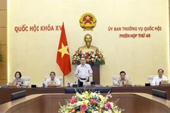La 48ᵉ session du Comité permanent de l’Assemblée nationale (AN) a débuté dans la matinée du 11 août à Hanoï sous l’égide du président de l’AN Tran Thanh Man. Photo : VNA