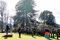 La cérémonie d'accueil officielle en l'honneur du secrétaire général et président To Lam s'est déroulée solennellement à Government House, à Canberra, en Australie. Photo : VNA