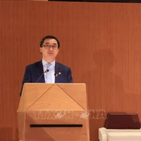 Le vice-ministre de la Santé, Trân Van Thuân à la 78e Assemblée mondiale de la Santé. Photo: VNA