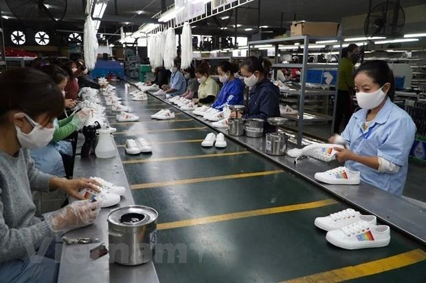 Les entreprises de cuir et de chaussures répondent aujourd'hui aux normes élevées du marché pour accroître leurs exportations. Photo : Vietnamplus commerce 3.webp