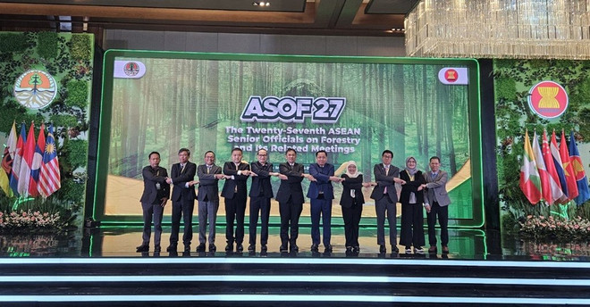 La 27e réunion des hauts fonctionnaires de l'ASEAN chargés de la foresterie (ASEAN Senior Officials on Forestry-ASOF 27). Photo: Département des forêts ASOF.jpg