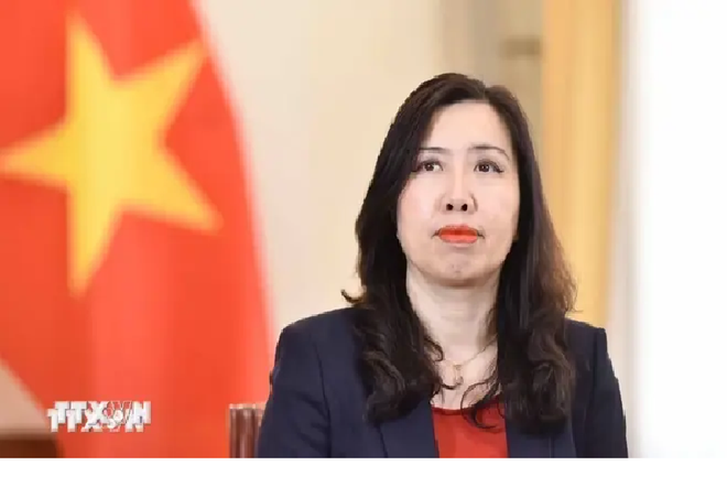 La vice-ministre vietnamienne des Affaires étrangères, Lê Thi Thu Hang. Photo : VNA 000.png