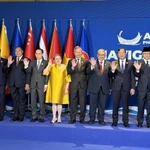 Les ministres participant à la Réunion restreinte des ministres des Affaires étrangères de l’ASEAN. Photo : VNA