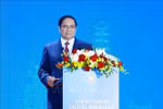 Le Premier ministre Phạm Minh Chinh à la 6ᵉ réunion des ministres du Numérique de l’ASEAN (ADGMIN) à Hanoï. Photo: VNA