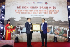 L'annonce officielle de l'inscription du "Bún bò Huế" (la célèbre soupe de nouilles au bœuf de Huê) sur la Liste du patrimoine culturel immatériel national. Photo: baothuathienhue.vn