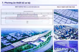 Conception du projet de ligne ferroviaire à grande vitesse Nord-Sud. Photo: VNA