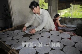 Depuis près de 300 ans, le village de Luu Bao, à Huê, est réputé pour ses feuilles de riz artisanaux. Photo: VNA