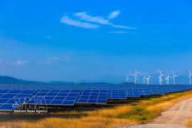 Le Vietnam prend des mesures adéquates en réduisant progressivement sa dépendance au charbon au profit des énergies renouvelables, notamment l'éolien et le solaire. Photo: VNA