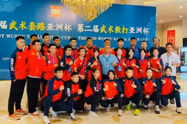 L'équipe vietnamienne de wushu a terminé à la troisième place du classement général de la Coupe d'Asie de Wushu 2025. Photo: thethaovanhoa.vn