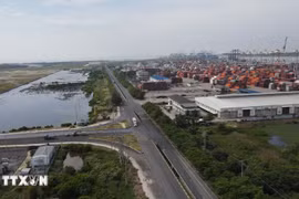 La zone de libre-échange de Cai Mep Ha compte actuellement quatre ports maritimes et quatre ports fluviaux. Photo: VNA