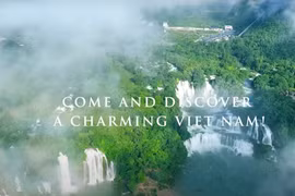 Une image faisant la promotion des destinations vietnamiennes sur CNN International fin 2024.