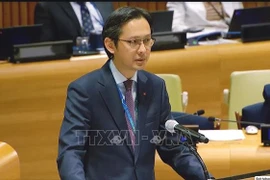 L'ambassadeur Do Hung Viet, chef de la Mission permanente du Vietnam auprès des Nations Unies, s'exprime au débat de haut niveau. Photo: VNA 