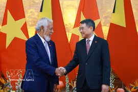 Le Premier ministre Le Minh Hung (droite) et son homologue du Timor-Leste, Kay Rala Xanana Gusmão. Photo: VNA