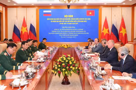 Entretien entre le ministre de la Défense, Phan Van Giang, et Nikolaï Patrouchev, conseiller du président russe Vladimir Poutine et président du Conseil maritime de Russie. Photo: VNA