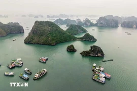 La baie d'Ha Long ne figure pas sur la liste des 56 sites du patrimoine mondial en péril. Photo: VNA