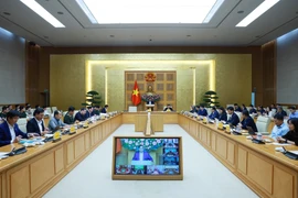 Le Premier ministre Pham Minh Chinh préside la visioconférence pour évaluer l'avancement de la « Campagne Quang Trung ». Photo: VNA