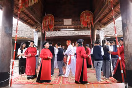 Espace de représentation du chant Xoan dans la maison commune de Hung Lo, province de Phu Tho. Photo: VNA