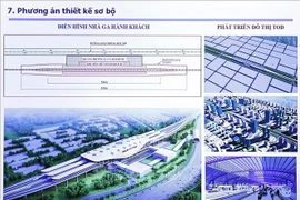 Plan préliminaire du projet de ligne ferroviaire à grande vitesse Nord-Sud. Photo: VNA