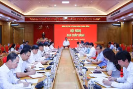 Réunion mensuelle du Comité du Parti des organes centraux du Parti. Photo: VNA