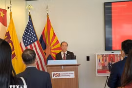 L’ambassadeur du Vietnam aux États-Unis, Nguyen Quoc Dung s'exprime à l'évènement. Photo: VNA