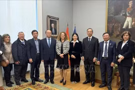 Séance de travail entre l’Audit d’État du Vietnam et la Cour des comptes d’Espagne. Photo: VNA