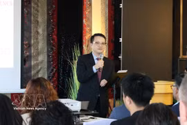 Le ministre-conseiller Dang Hoang Linh s'exprime à au séminaire. Photo: VNA