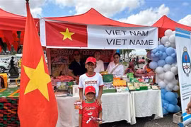 Un stand du Vietnam à l'évènement « Petro Sem Fronteiras » 2025 en Angola. Photo: VNA