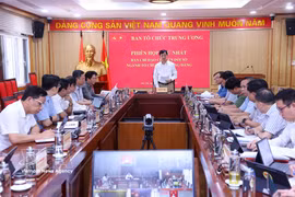 Lors de la Première réunion du Comité de pilotage de la transformation numérique du secteur de l’organisation et de la construction du Parti. Photo: VNA