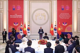 Le secrétaire général du Parti, Tô Lâm, s'exprime au banquet. Photo: VNA