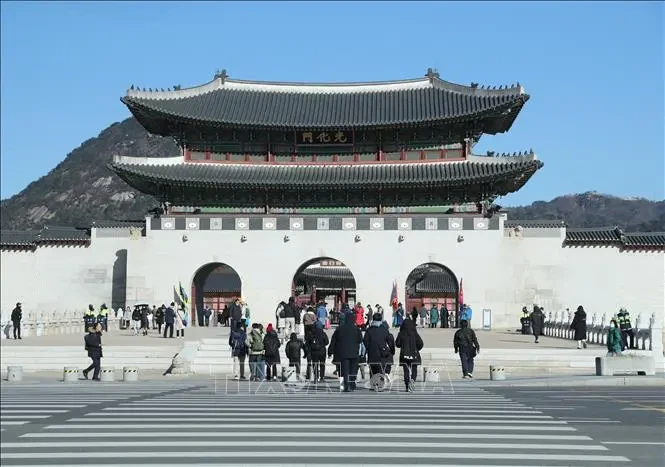 Des Sud-Coréens à Séoul. Photo: Xinhua/VNA 