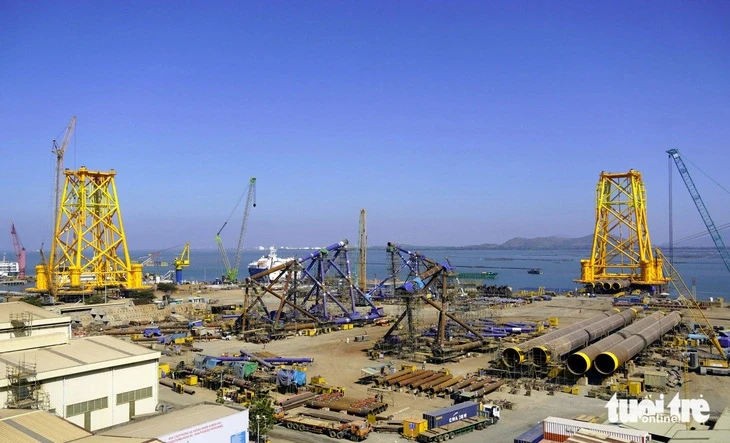 Un projet éolien offshore réalisé par PVN. Photo: tuoitre.vn 