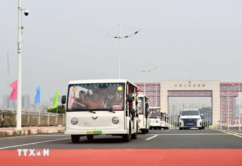 Poste-frontière Bac Luân 2, ville de Mong Cai, province de Quang Ninh (Nord). Photo: VNA